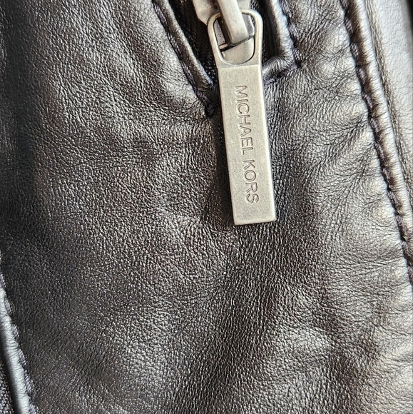 MICHAEL KORS LEATHER BIKER RACER JACKET - Picture 4 of 6